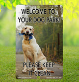 Yellow Labrador Retriever Dog Park Sign